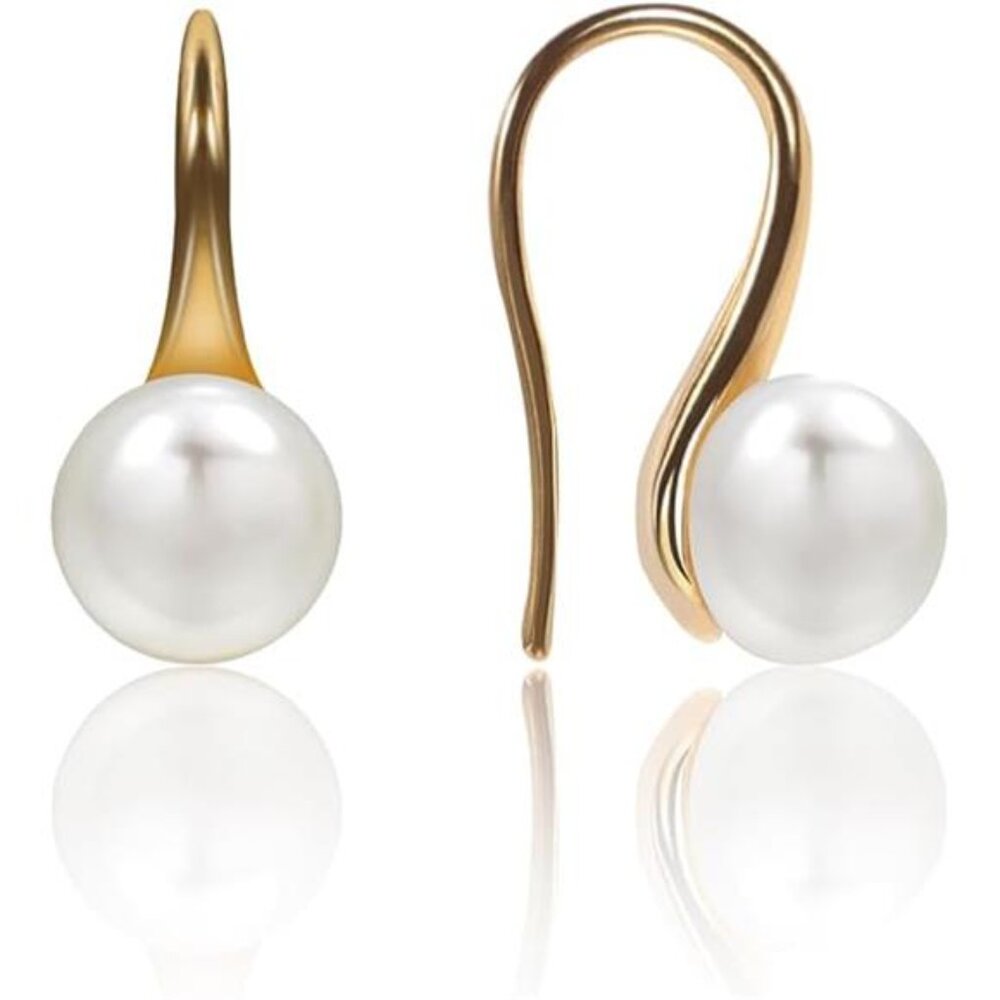 Dangle/Stud Pearl, Handpicked Aaa+ Quality White … - image 3